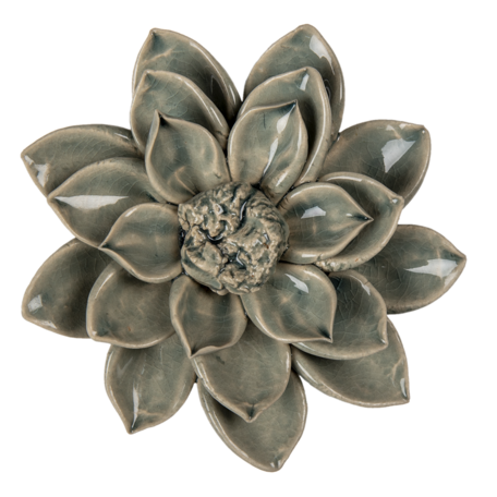Decoratie bloem ø 14*4 cm | Turquoise | 6CE1331 | Clayre & Eef
