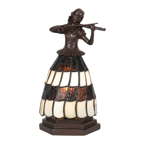 Tafellamp Tiffany vrouw 13*13*26 cm E14/max 1*25W | Multi | 5LL-6047 | Clayre & Eef