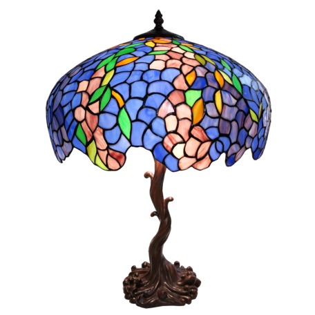 Tafellamp Tiffany ø 43*61 cm E27/max 2*60W | Multi | 5LL-6070 | Clayre & Eef