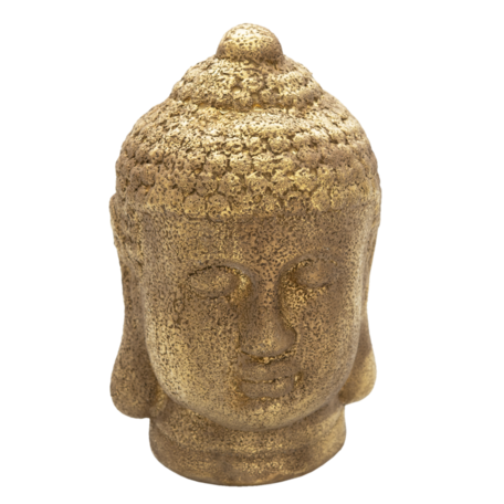 Decoratie hoofd Boeddha 14*14*23 cm | Goudkleurig | 6CE1304 | Clayre & Eef