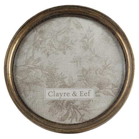 Clayre & Eef | Fotolijst Goudkleurig ø 27x3 cm / ø 22 cm | 2F0851