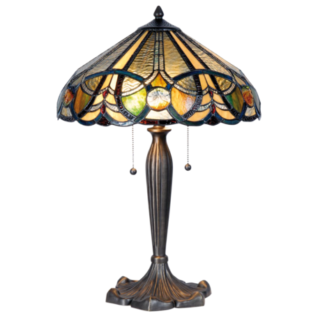 Tafellamp Tiffany ø 41*61 cm E27/max 2*60W | Multi | 5LL-5299 | Clayre & Eef