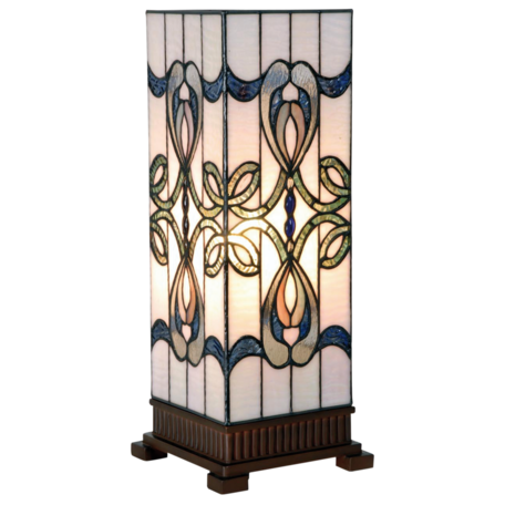 Tafellamp Tiffany 18*18*45 cm E27/max 1*40W | Multi | 5LL-9911 | Clayre & Eef