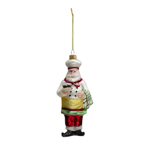 Clayre & Eef | Decoratie Hanger Kerstman Meerkleurig 7*7*17 cm | 6GL3324