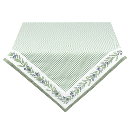 Clayre & Eef | Tafelkleed Wit, Groen, Blauw 150x250 cm | OLG05GR