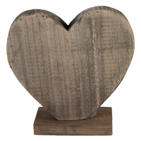 Decoratie hart 19*7*19 cm | Bruin | 6H2137 | Clayre & Eef
