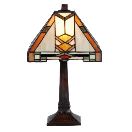 Tafellamp Tiffany 22*22*38 cm E14/max 1*40W | Multi | 5LL-9928 | Clayre & Eef