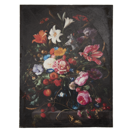 Schilderij vaas met bloemen 55*3*73 cm | Roze | 50635 | Clayre & Eef