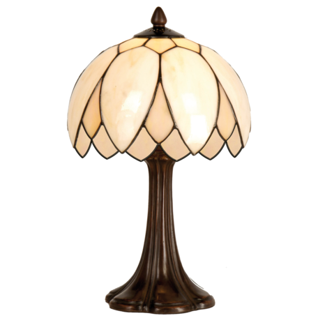 Tafellamp Tiffany ø 25*42 cm E14/max 1*60W | Creme | 5LL-5135 | Clayre & Eef