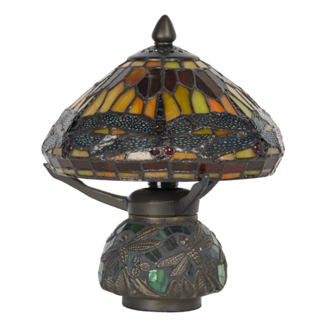 Tafellamp Tiffany ø 22*21 cm E14/max 1*40W | Multi | 5LL-9295 | Clayre & Eef
