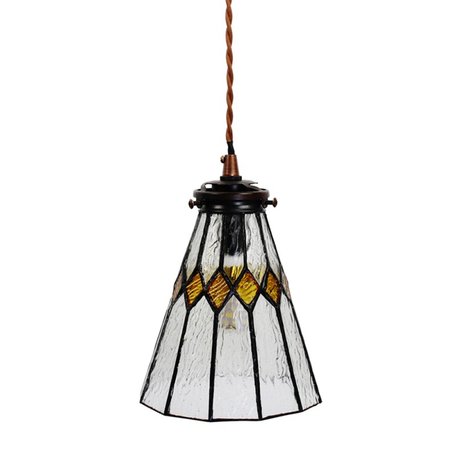 Clayre & Eef | Hanglamp Tiffany Transparant ø 15*115 cm E14/max 1*40W | 5LL-6194