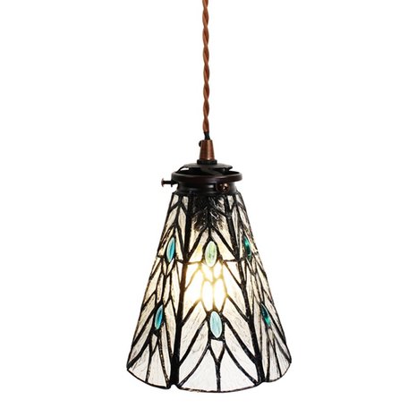 Clayre & Eef | Hanglamp Tiffany Transparant ø 15*115 cm E14/max 1*40W | 5LL-6197
