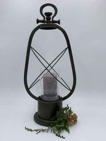 Windlicht lantaarn zwart 53 x 16 cm | 787010 | Home Sweet Home | Woonstijl Stoer & Industrieel 