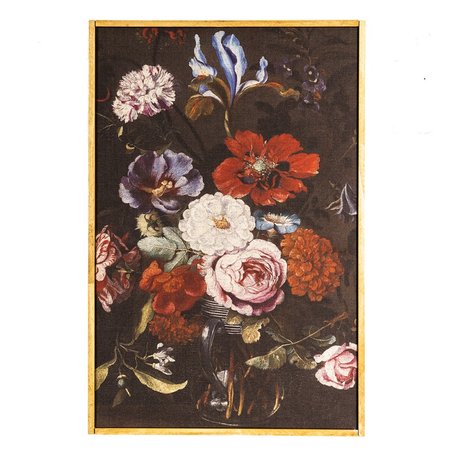 Clayre & Eef | Schilderij Zwart, Rood, Geel 40x3x60 cm | 50618