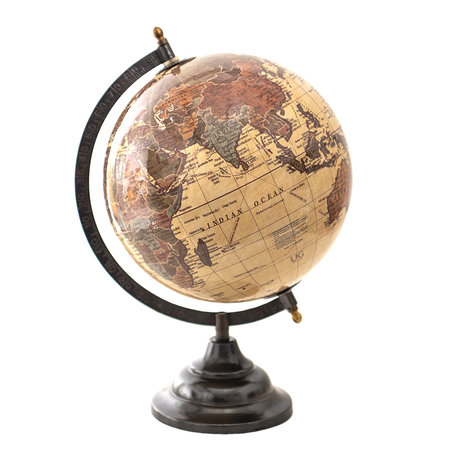 Clayre & Eef | Wereldbol Decoratie Rood, Groen 22*22*33 cm | 64911