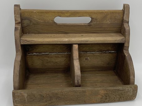 Gruttersbak stoer robuust geleefd hout 2 vaks bruin 33 x 23,5 cm keuken | 65542 | Home Sweet Home | Landelijke Woonstijl