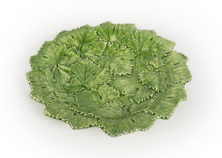 Schaal bord serveer vorm druivenbladeren groen Ø  27 cm | B021 | Piccobella