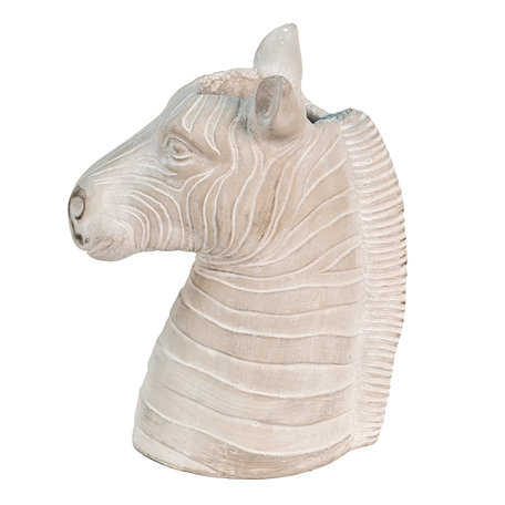 Clayre & Eef | Bloempot Binnen Paard Grijs 21*13*26 cm | 6TE0386L