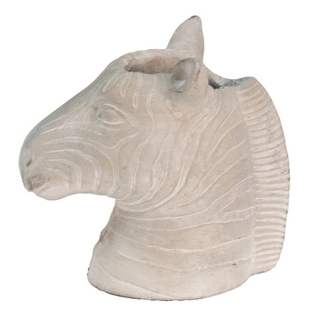 Clayre & Eef | Bloempot Binnen Paard Grijs 16*10*15 cm | 6TE0386S