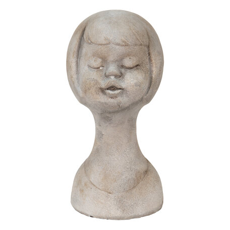 Clayre & Eef | Decoratie Buste Meisje Beige 12*11*24 cm | 6TE0422L