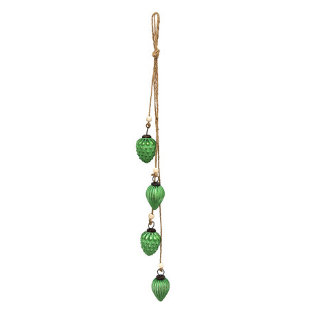 Clayre & Eef | Decoratie Hanger Groen, Bruin 7*5*67 cm | 6GL3708