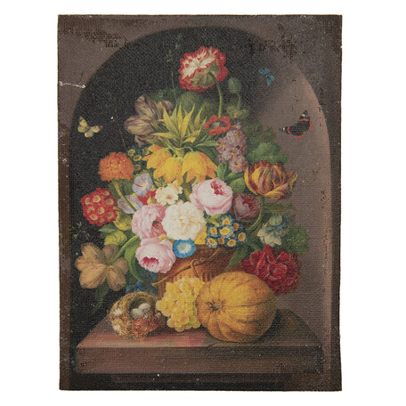 Clayre & Eef | Canvasschilderij Geel, Groen, Roze 30x2x40 cm | 64971