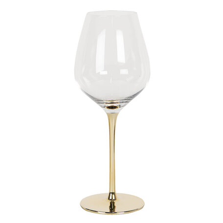 Clayre & Eef | Witte Wijnglas Transparant ø 9x23 cm | 6GL2787