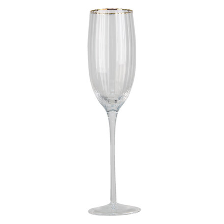 Clayre & Eef | Champagneglas Transparant ø 7x25 cm / 250 ml | 6GL3249
