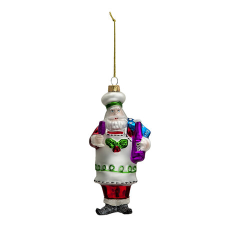 Clayre & Eef | Decoratie Hanger Kerstman Meerkleurig 8x6x17 cm | 6GL3325