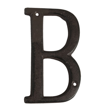 Clayre & Eef | IJzeren Letter B Bruin 8x1x13 cm | 6Y0840-B