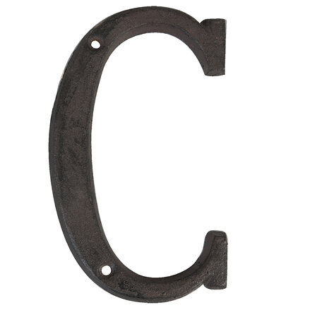 Clayre & Eef | IJzeren Letter C Bruin 8x1x13 cm | 6Y0840-C