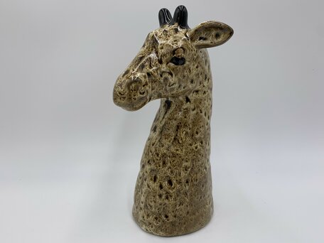 Vaasje beeld Giraffe maat bruin L 13 x 13 x 24 cm aardewerk| 020880 | Gifts Amsterdam | Stoer & Sober Woonstijl