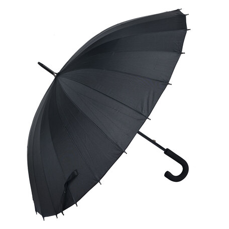 Clayre & Eef | Paraplu Volwassenen Zwart ø 93x90 cm | MLUM0029Z