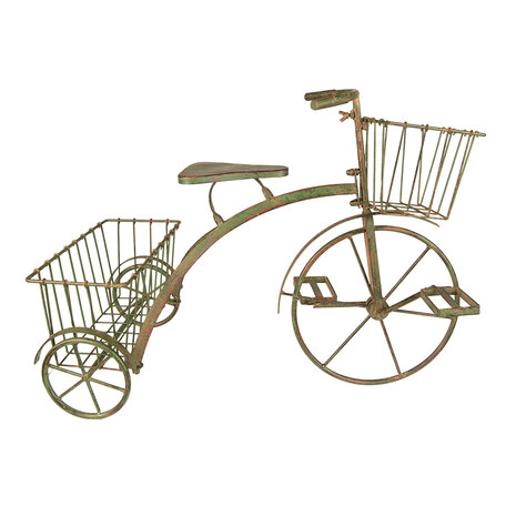 Clayre & Eef | Planthouder fiets Fiets Groen 61x29x45 cm | 6Y4841