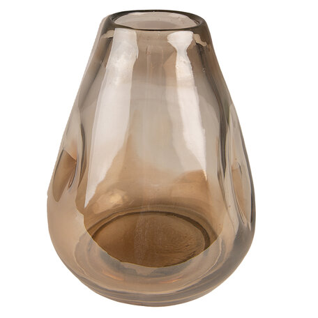 Clayre & Eef | Vazen glas Bruin ø 13x16 cm | 6GL4092CH