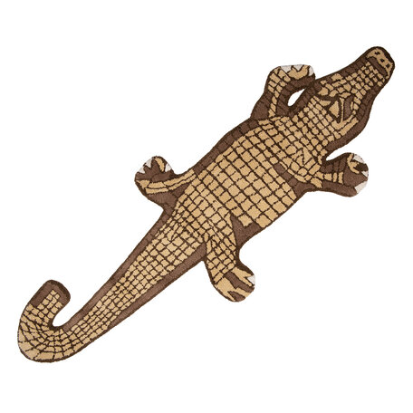 Clayre & Eef | Vloerkleed Krokodil Bruin 152x54x2 cm | FOR0020