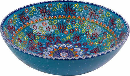 Turkse Schalen |  licht blauw 30 cm | Poefjuh handmade