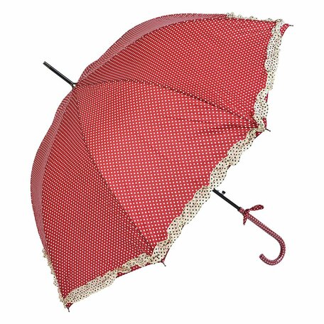 Clayre & Eef | Paraplu Volwassenen Rood ø 90 cm | JZUM0030R