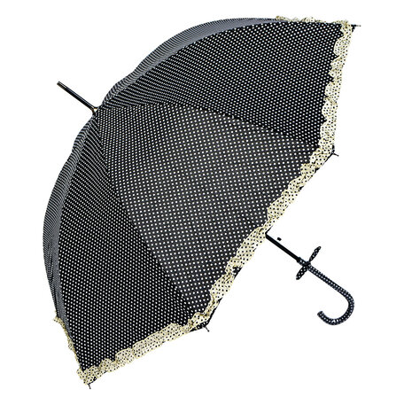 Clayre & Eef | Paraplu Volwassenen Zwart ø 90 cm | JZUM0030Z