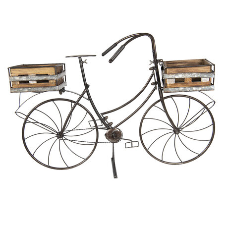 Clayre & Eef | Planthouder fiets Bruin 85x30x58 cm | 5Y0546