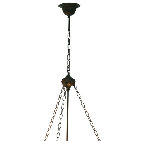 Ophanging tiffanykappen met 3 oogjes 100 cm E27/max 3*60W | Bruin | 5LL-8842 | Clayre & Eef