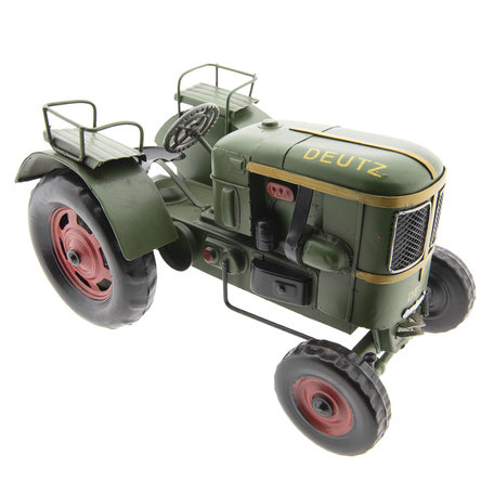 Clayre & Eef | Decoratie Miniatuur Tractor Groen 26x17x14 cm | 6Y2988