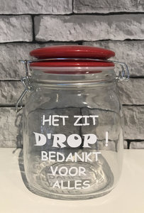 Fonkelnieuw Snoeppot het zit D'rop-Bedankt | Juf & Meester Kado - Home Sweet YJ-22